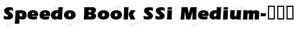 Speedo Book SSi Medium字体转换